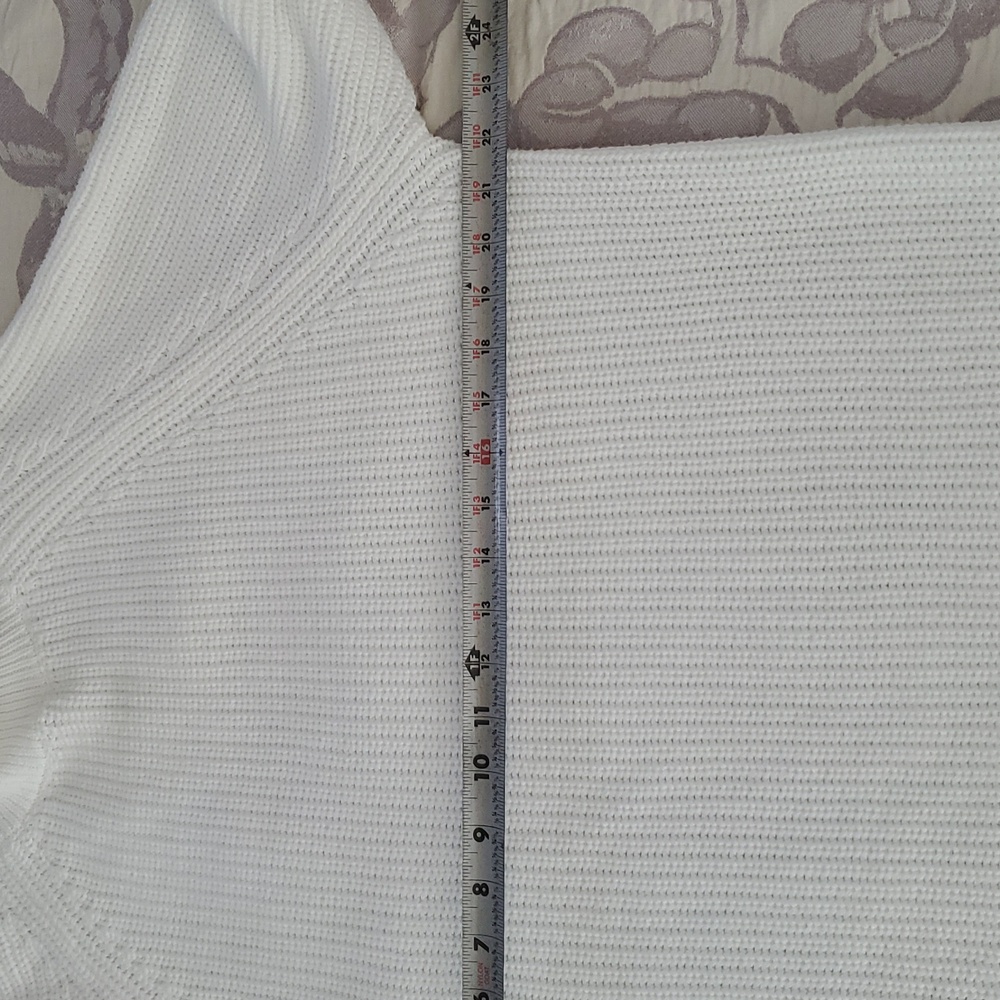 ZARA White Turtleneck Long Women's Sweater. XL. - Picture 6 of 9